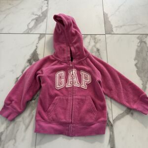 Gap Fleece Zip Up Fleece Pink Hoodie 3T Girls